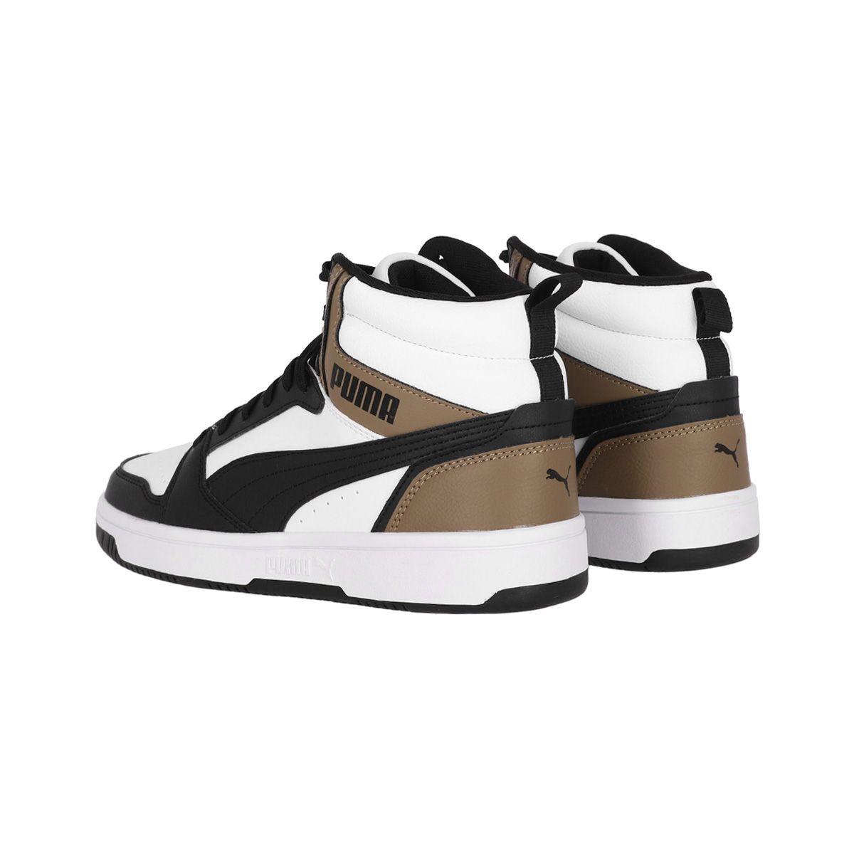 Zapatilla Puma Rebound v6 Hombre White/Black/Brown-3
