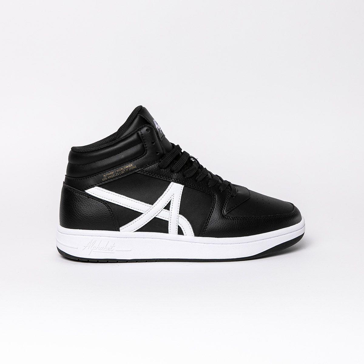 Zapatillas ALPHABET Negro Hombre Retro Fit High 698-0