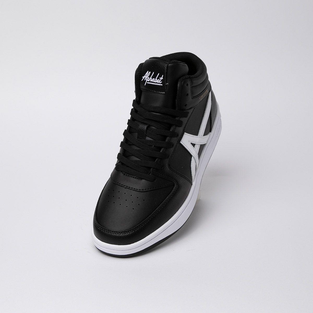 Zapatillas ALPHABET Negro Hombre Retro Fit High 698-4