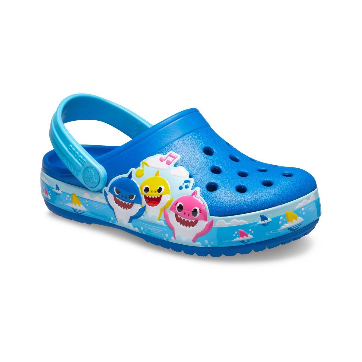 Zueco Crocs Fun Lab Baby Shark Band Niño Bright Cobalt-0