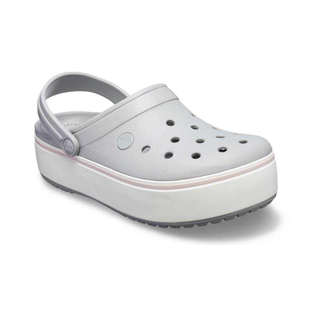 Zueco Crocs Crocband Platform Mujer Light Grey-0