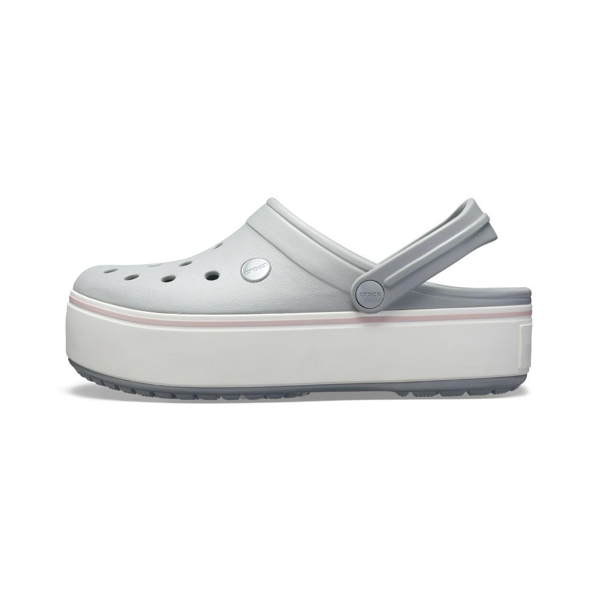 Zueco Crocs Crocband Platform Mujer Light Grey-2
