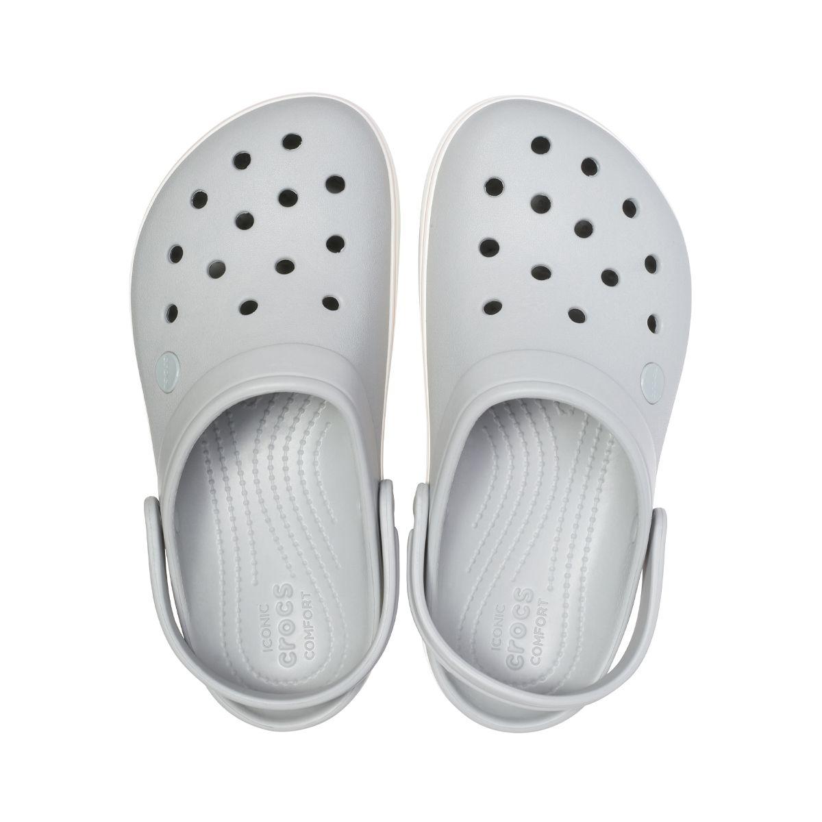 Zueco Crocs Crocband Platform Mujer Light Grey-5