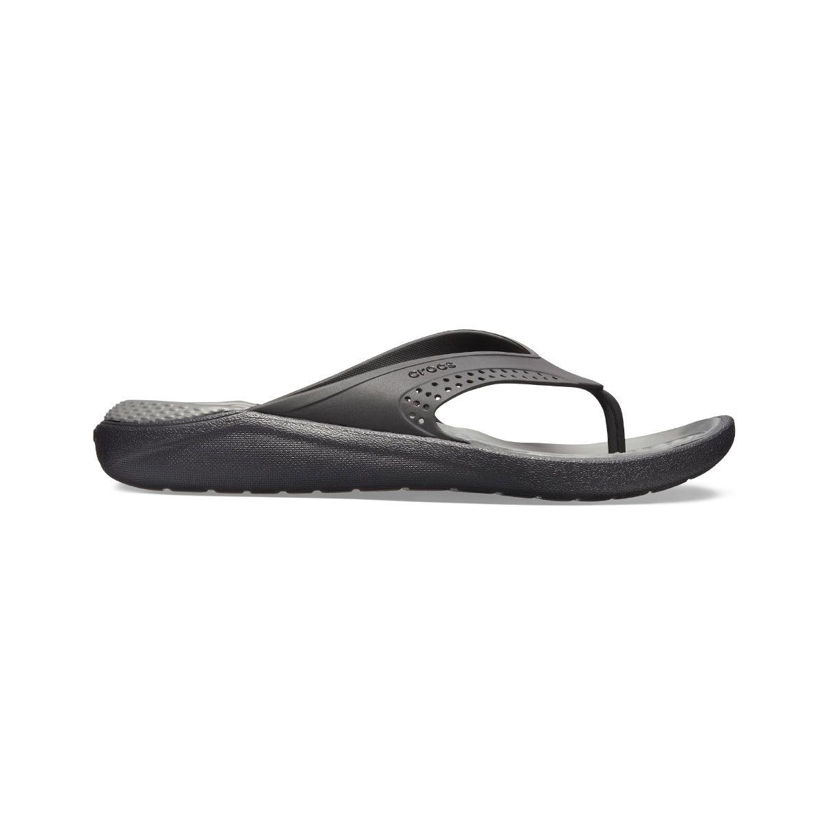 Sandalia Crocs LiteRide Flip Hombre Black/Grey-1