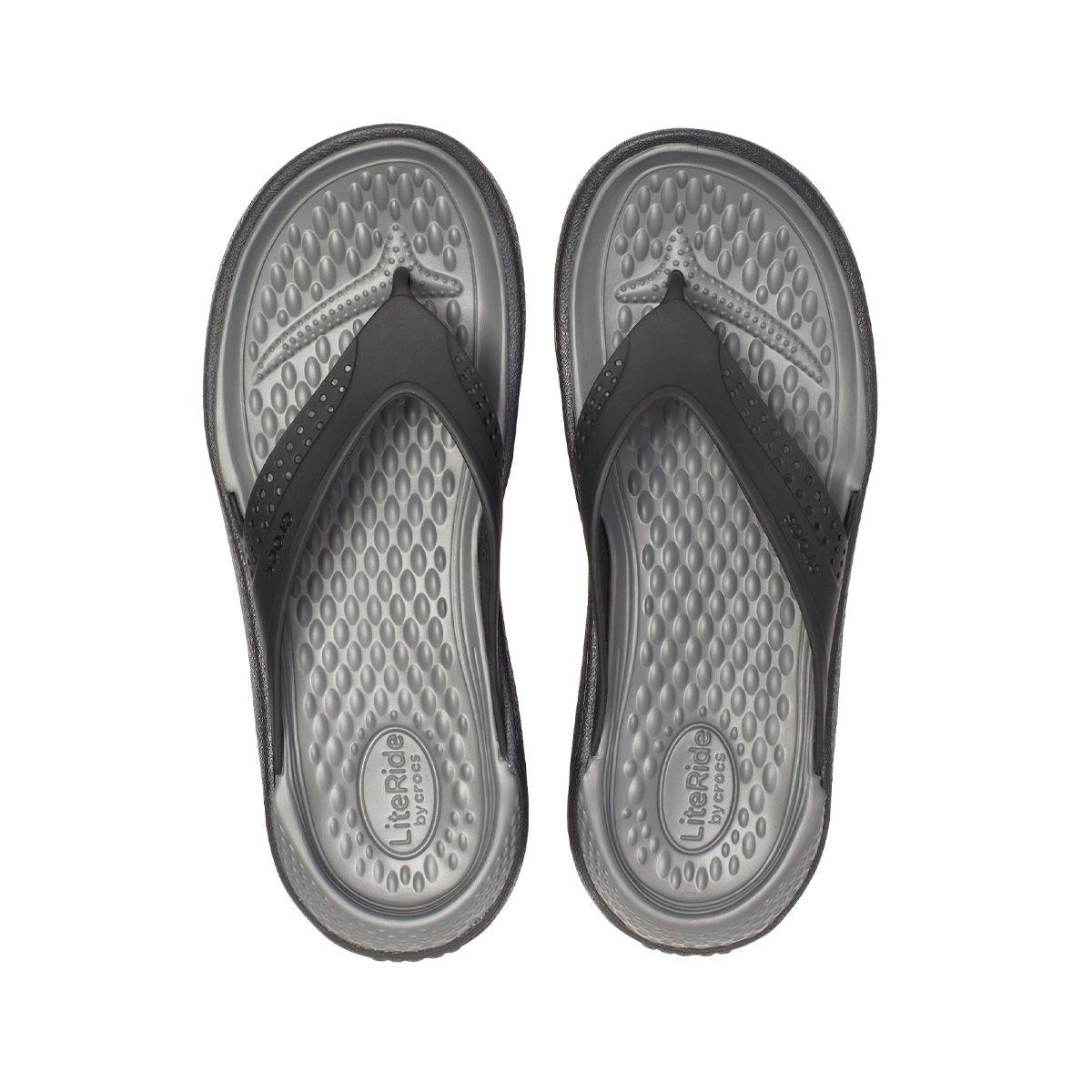 Sandalia Crocs LiteRide Flip Hombre Black/Grey-4