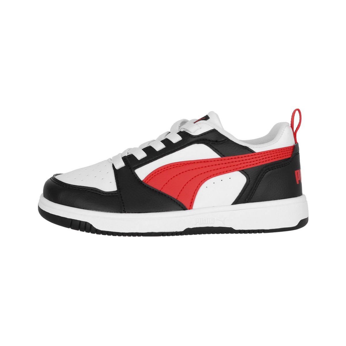Zapatilla Puma Rebound Low V6 Niños Black/Red/White-0