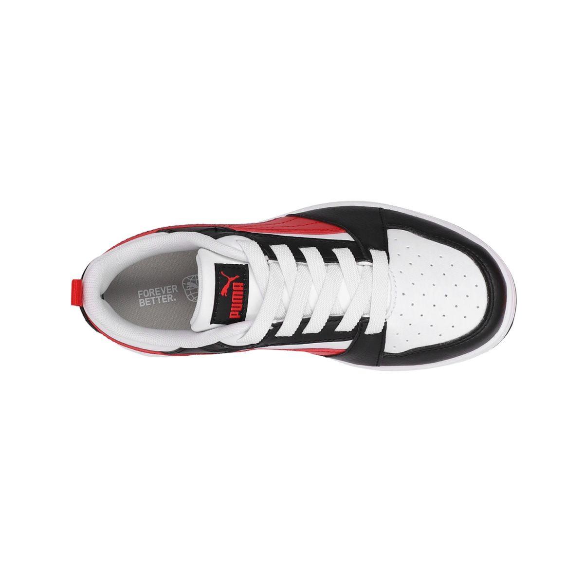 Zapatilla Puma Rebound Low V6 Niños Black/Red/White-4