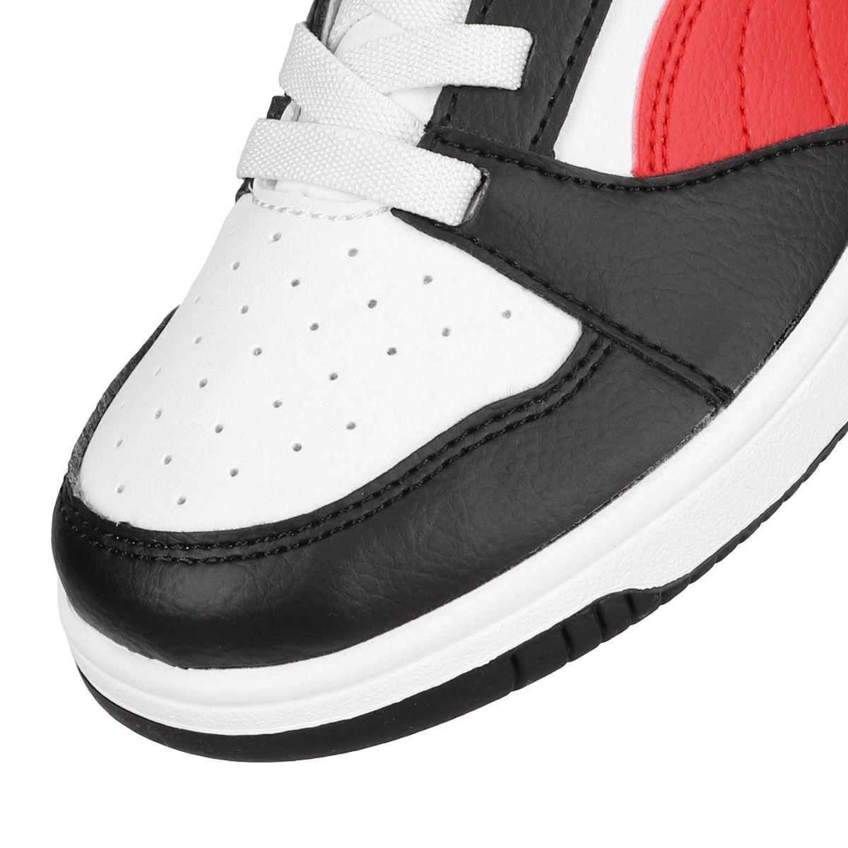 Zapatilla Puma Rebound Low V6 Niños Black/Red/White-5