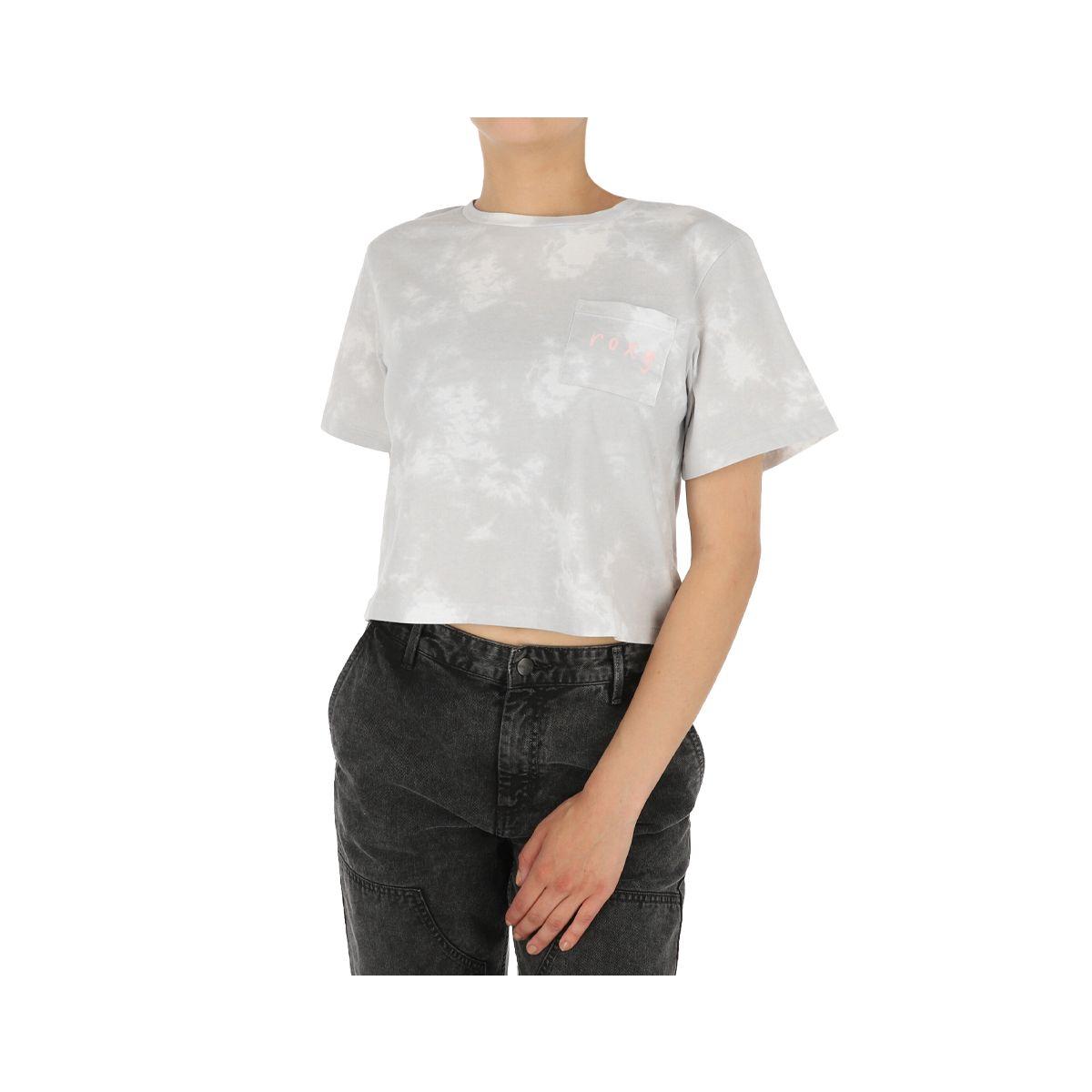 Polera Roxy Crop Tie Dye Mujer Gris-0