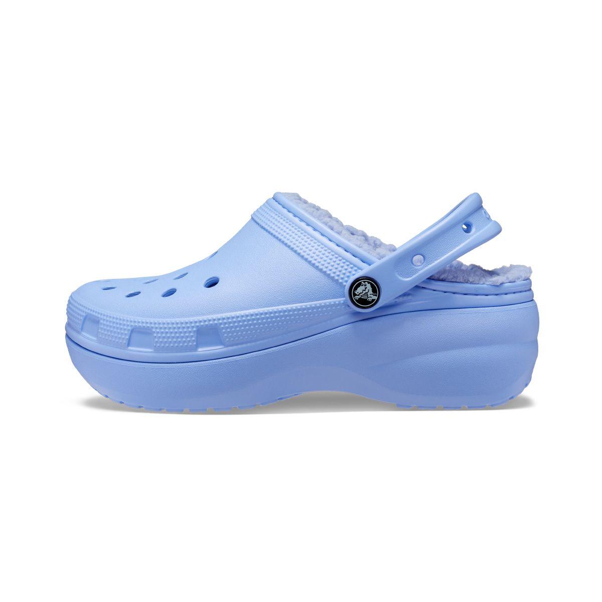 Zueco Crocs Classic Platform Lined Mujer Moon Jelly-2