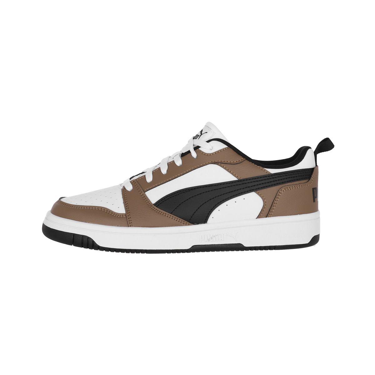 Zapatilla Puma Rebound v6 Low Hombre Brown/White/Black-0