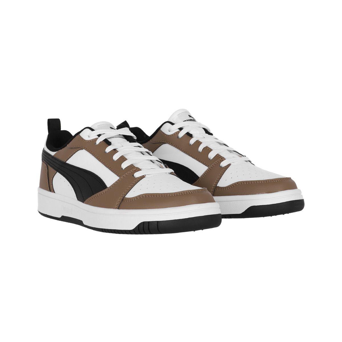 Zapatilla Puma Rebound v6 Low Hombre Brown/White/Black-2