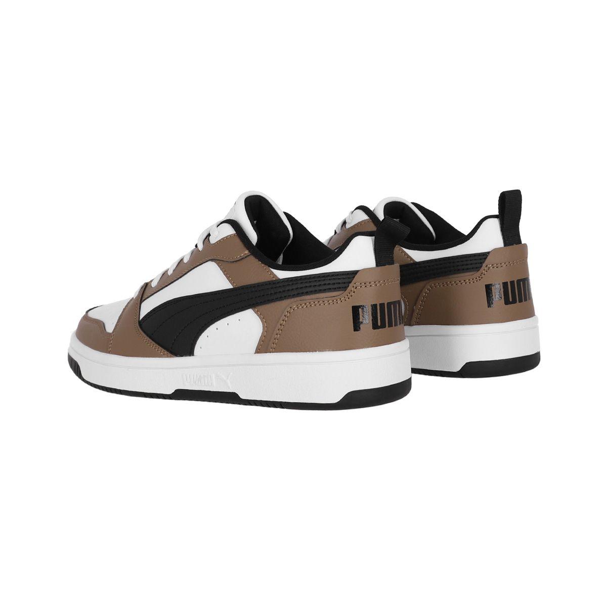 Zapatilla Puma Rebound v6 Low Hombre Brown/White/Black-3