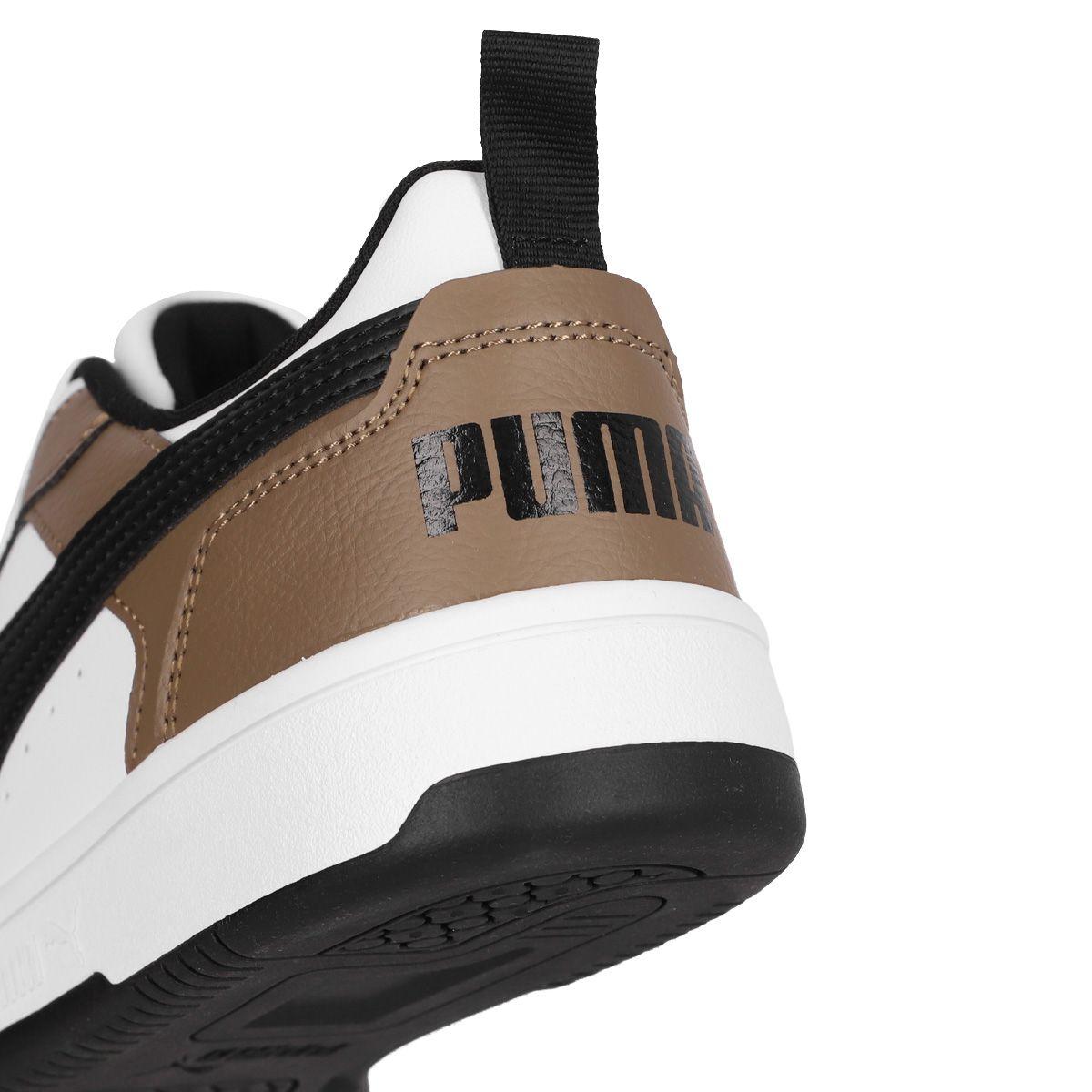 Zapatilla Puma Rebound v6 Low Hombre Brown/White/Black-5