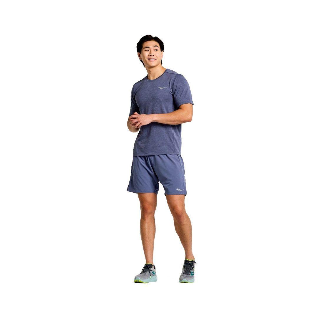 Polera Saucony Stopwatch Hombre Graphic Horizon Heather-2