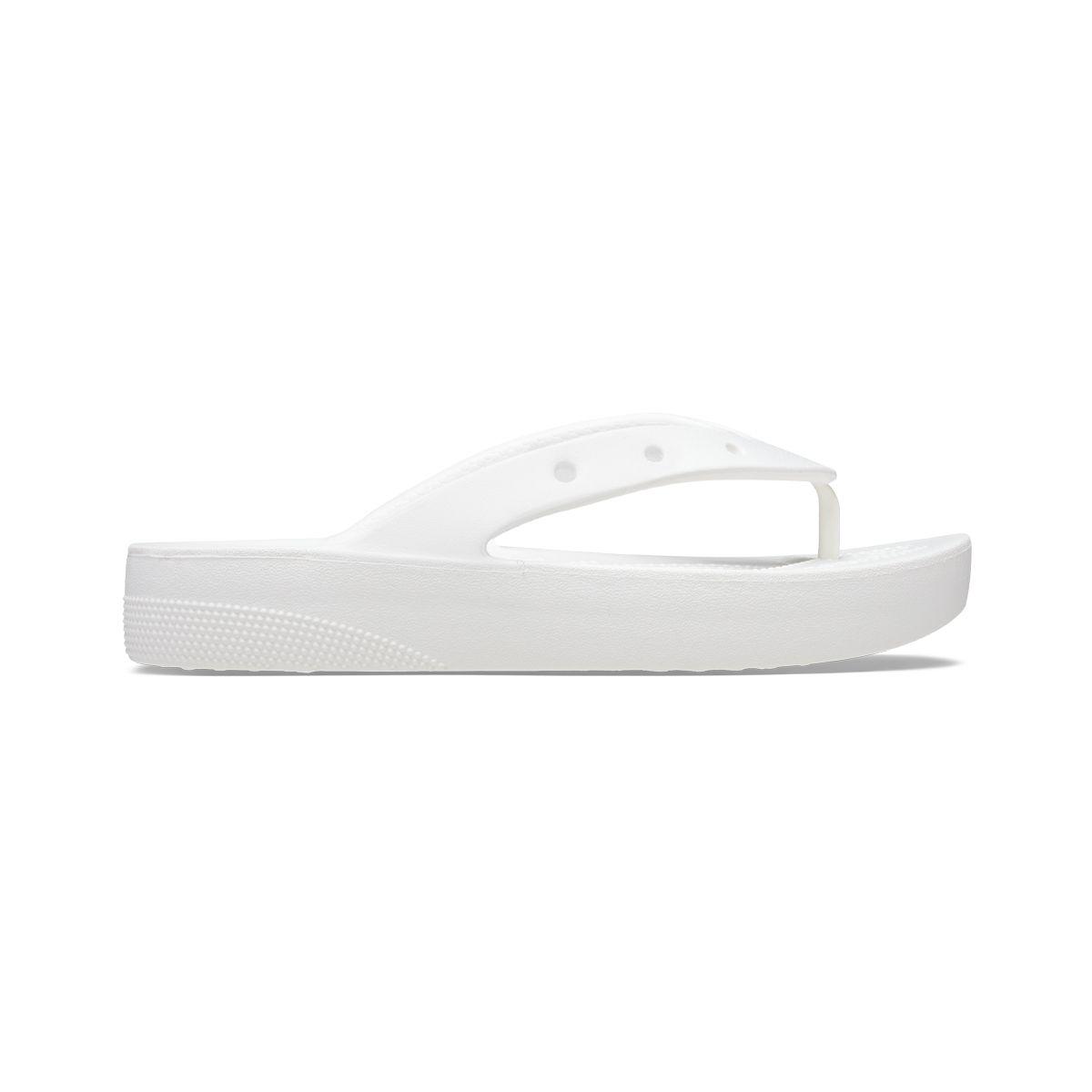 Sandalia Crocs Classic Platform Flip Flop Mujer White-1