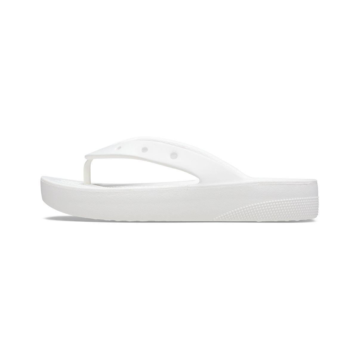 Sandalia Crocs Classic Platform Flip Flop Mujer White-2