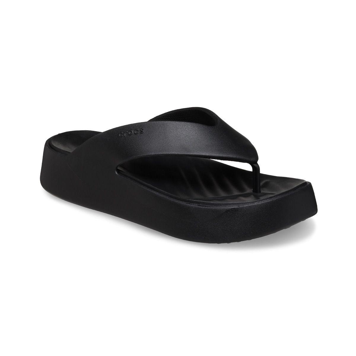 Sandalia Mujer Crocs Getaway Platform Flip  Negro-0