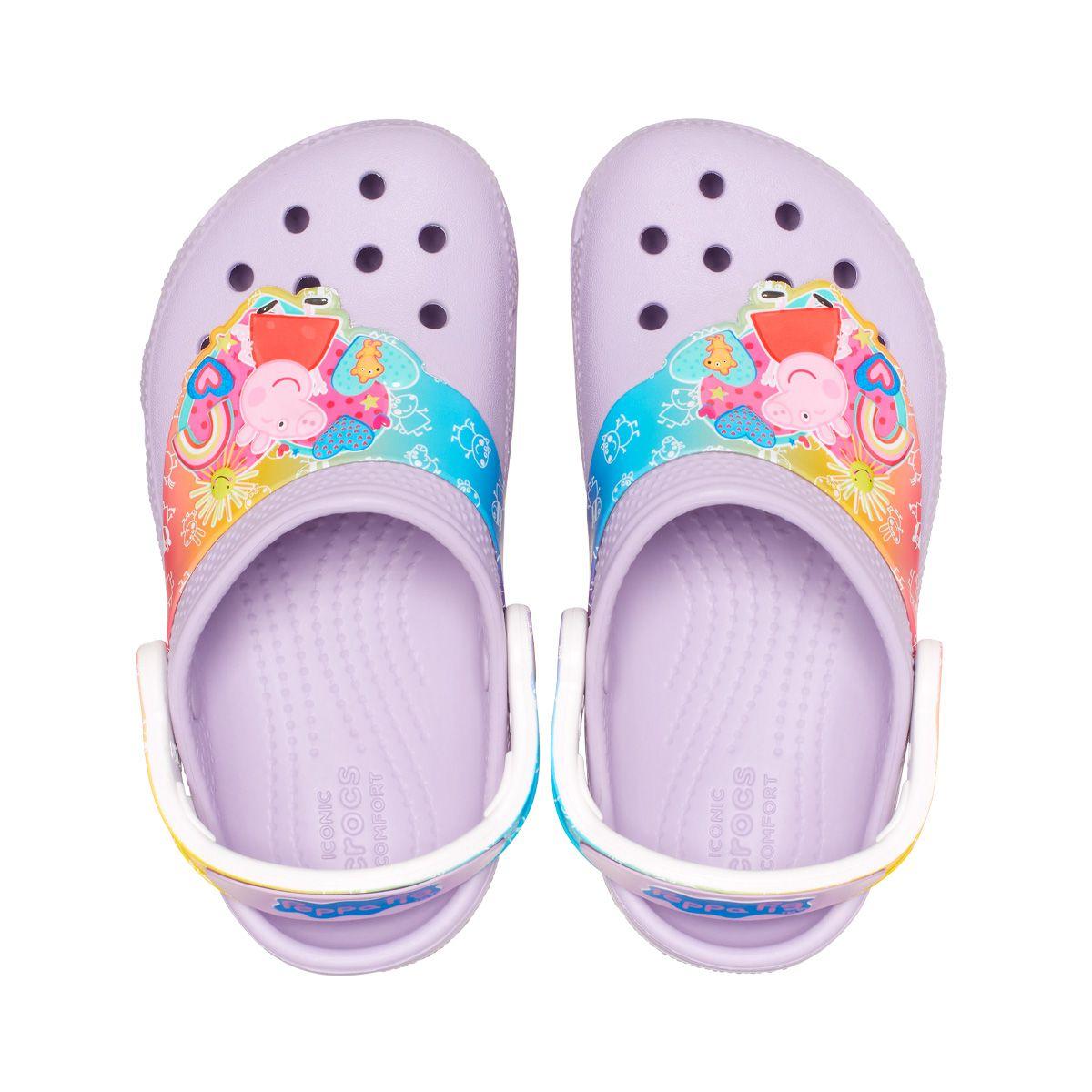 Zueco Crocs Classic Peppa Pig Niños TD Purple-5