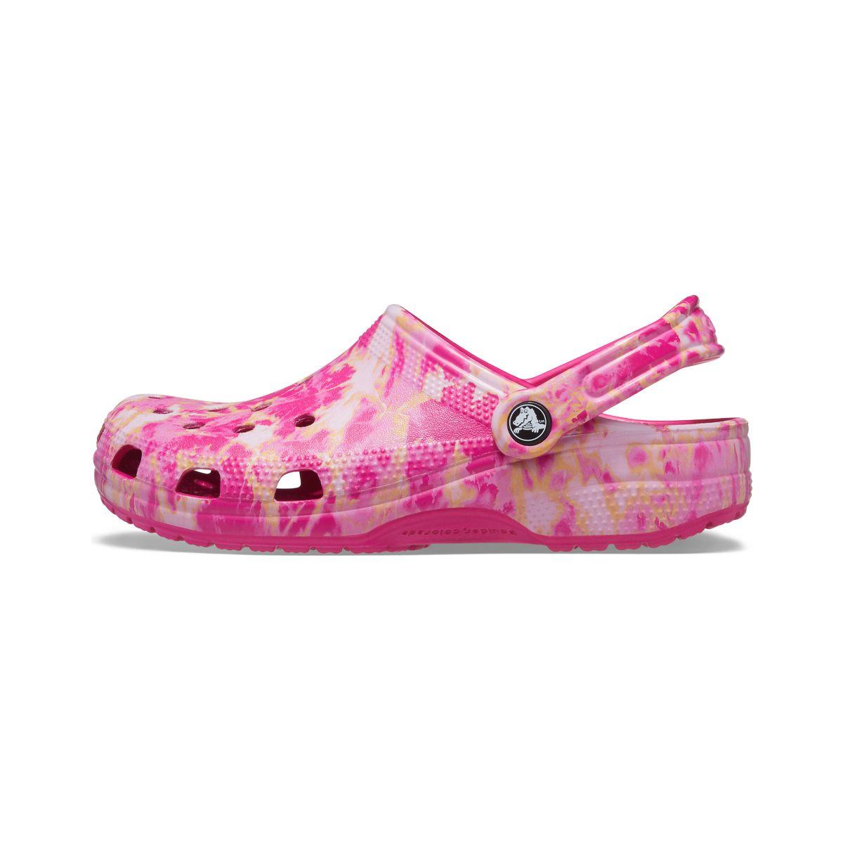 Zueco Crocs Classic Bleach Dye Unisex Candy Pink-2