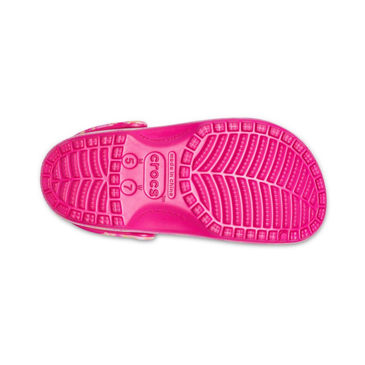 Zueco Crocs Classic Bleach Dye Unisex Candy Pink-3