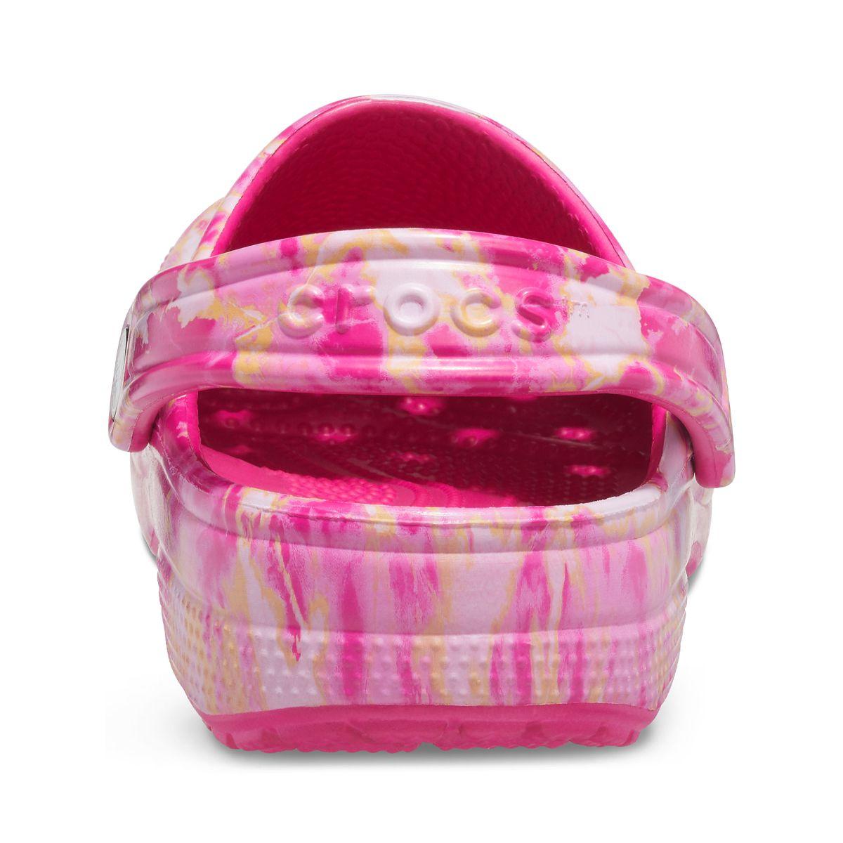 Zueco Crocs Classic Bleach Dye Unisex Candy Pink-4