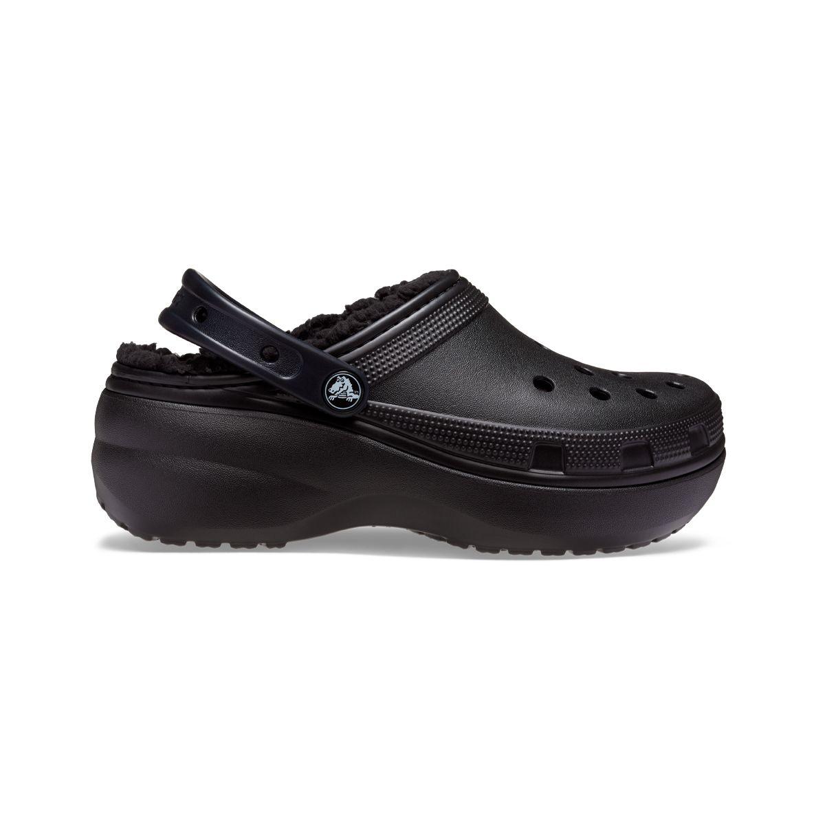 Zueco Crocs Classic Platform Lined Mujer Black-1
