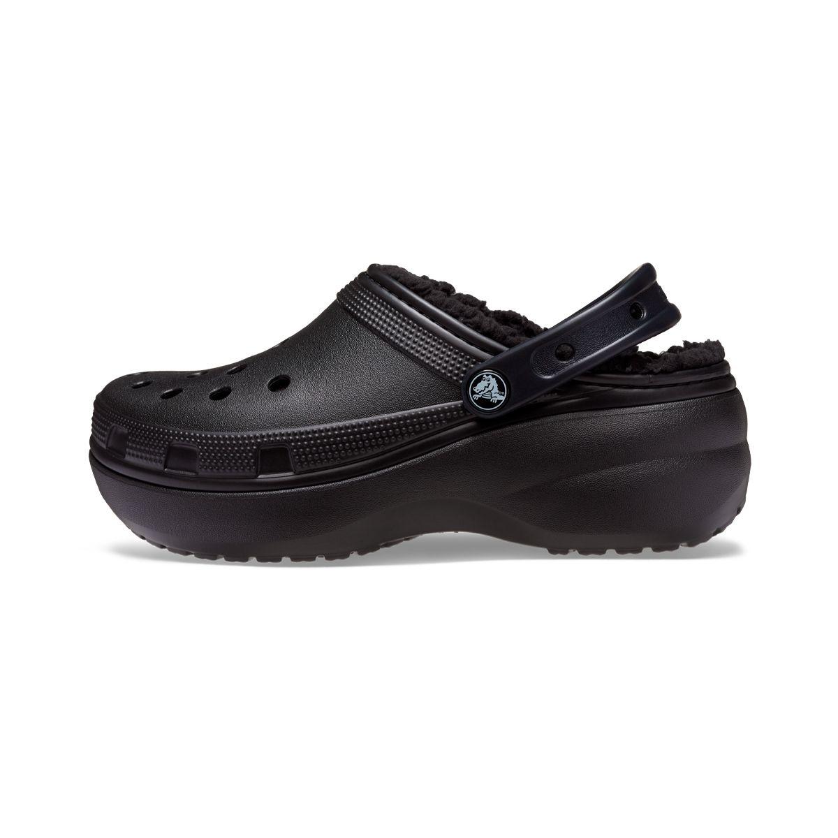 Zueco Crocs Classic Platform Lined Mujer Black-2