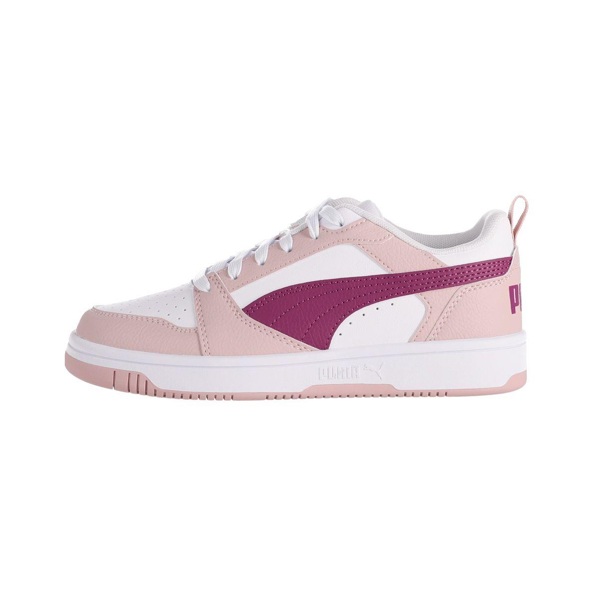 Zapatilla Puma Rebound v6 Low Joven Blancas/Moradas/Rosadas-0