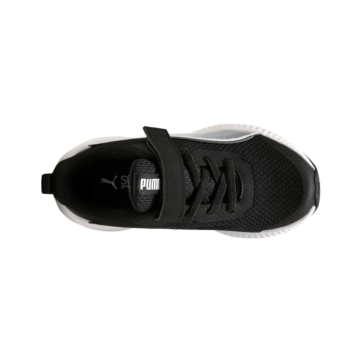 Zapatillas Niños Flyer 3 Puma Negras/Blancas-4