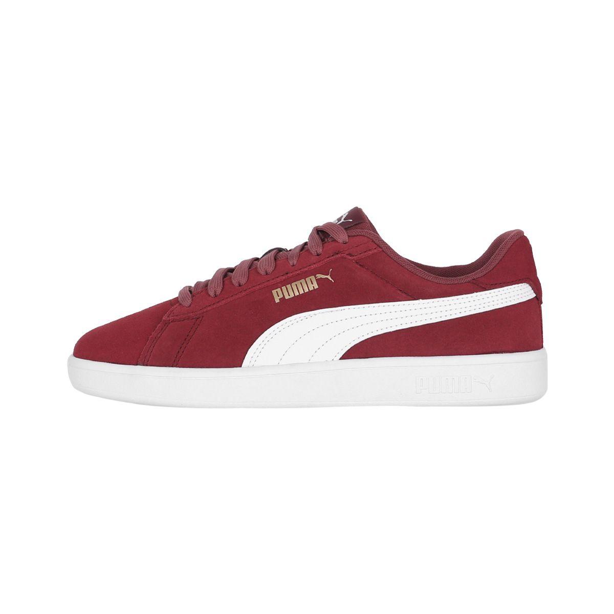 Zapatilla Puma Smash 3.0 Hombre Burgundy/White-0