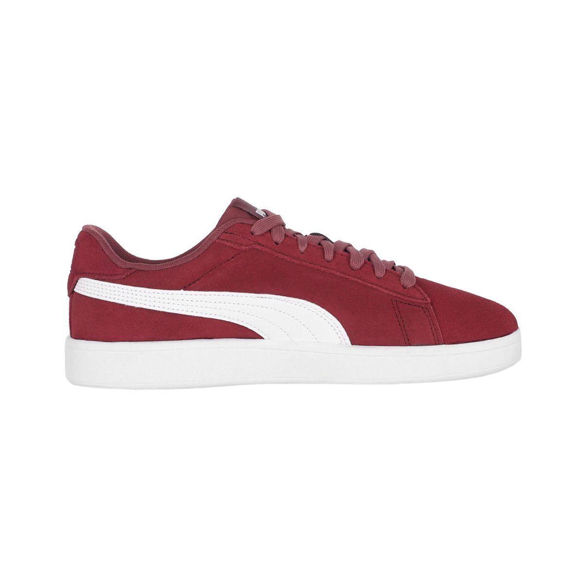 Zapatilla Puma Smash 3.0 Hombre Burgundy/White-1