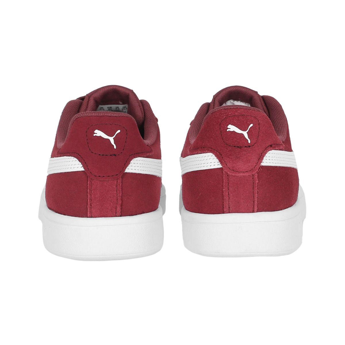Zapatilla Puma Smash 3.0 Hombre Burgundy/White-3