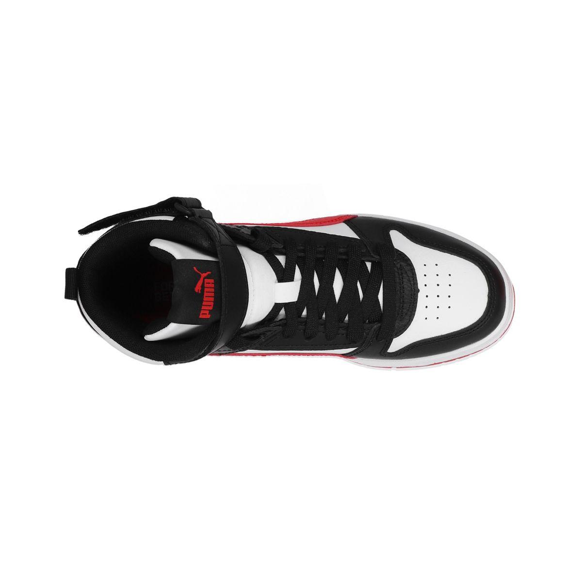 Zapatilla Puma Rebound Game Joven Black/White/Red-4