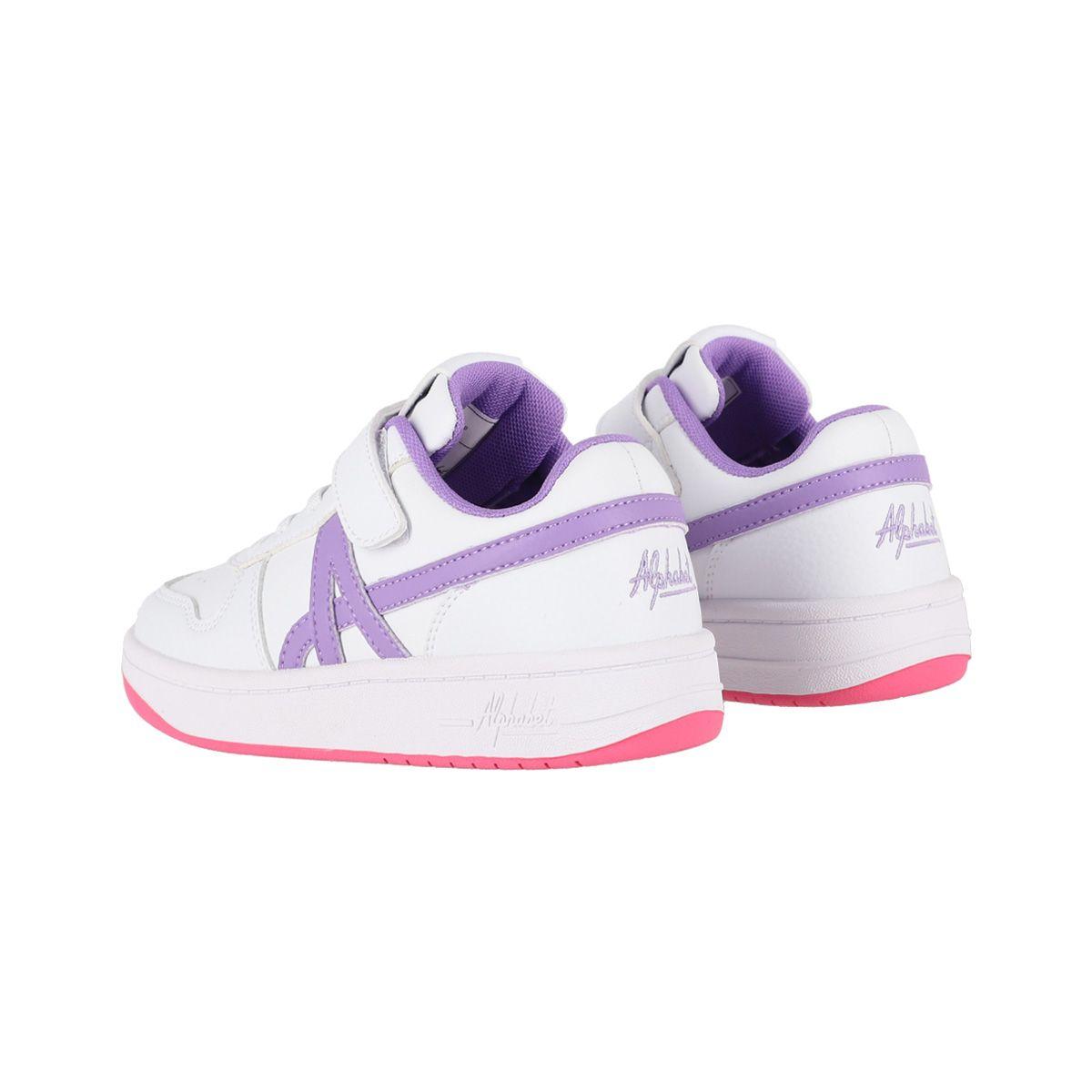 Zapatillas Niños Wattles Alphabet Blancas/Lilas-3