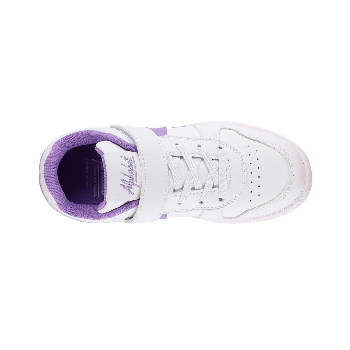 Zapatillas Niños Wattles Alphabet Blancas/Lilas-4