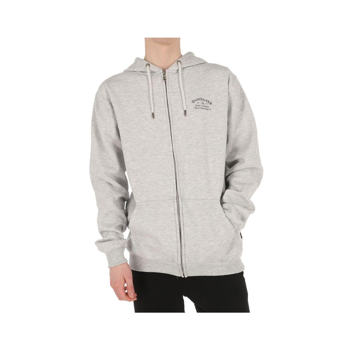 Polerón Quiksilver Logo Hombre Grey Melange-0