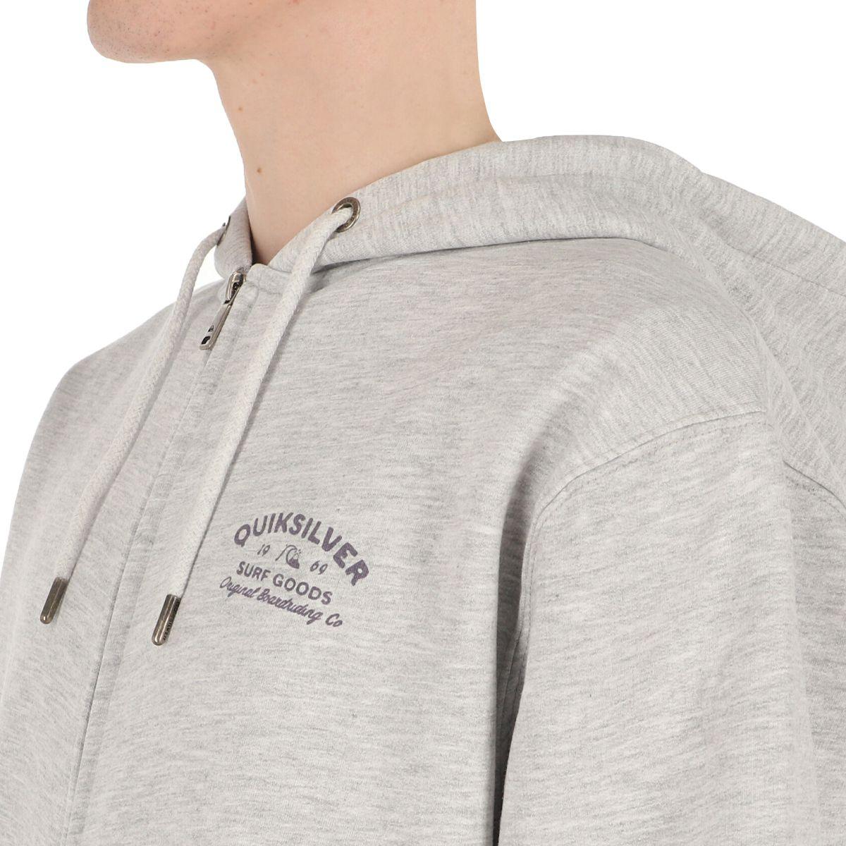 Polerón Quiksilver Logo Hombre Grey Melange-4