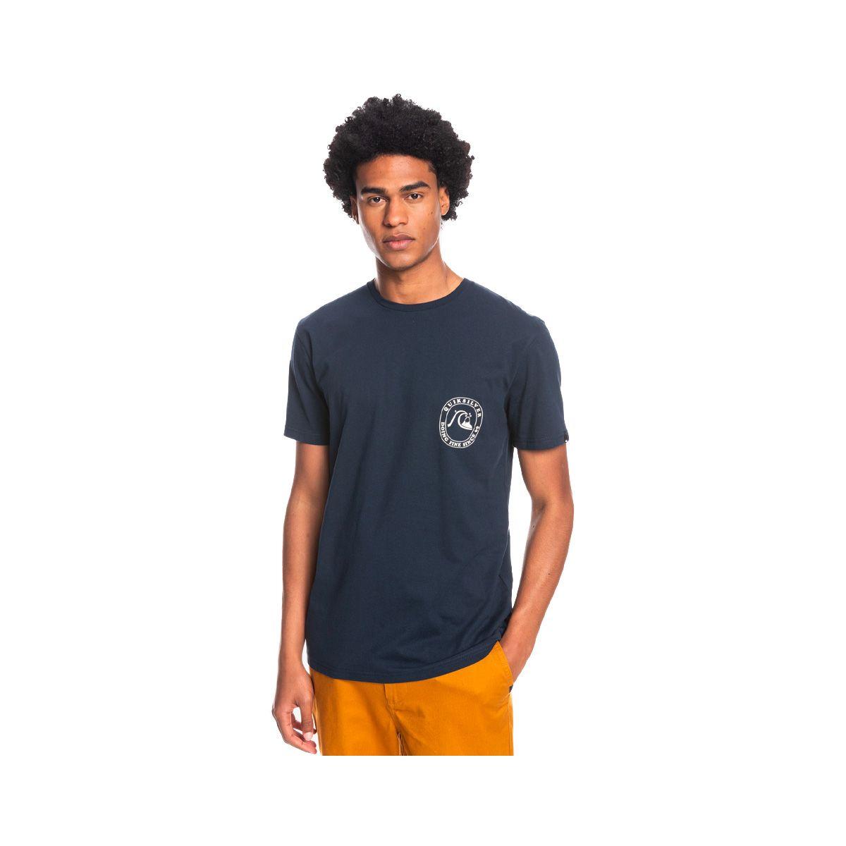Polera  Quiksilver Rolling Waves Hombre Azul-0