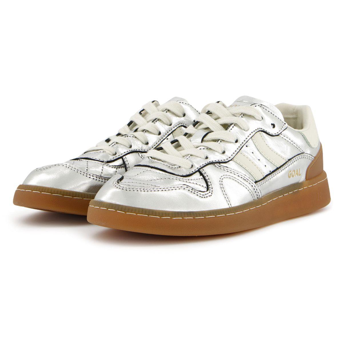 Zapatillas Coolway Goal  Mujer Plateado/Blanco-1