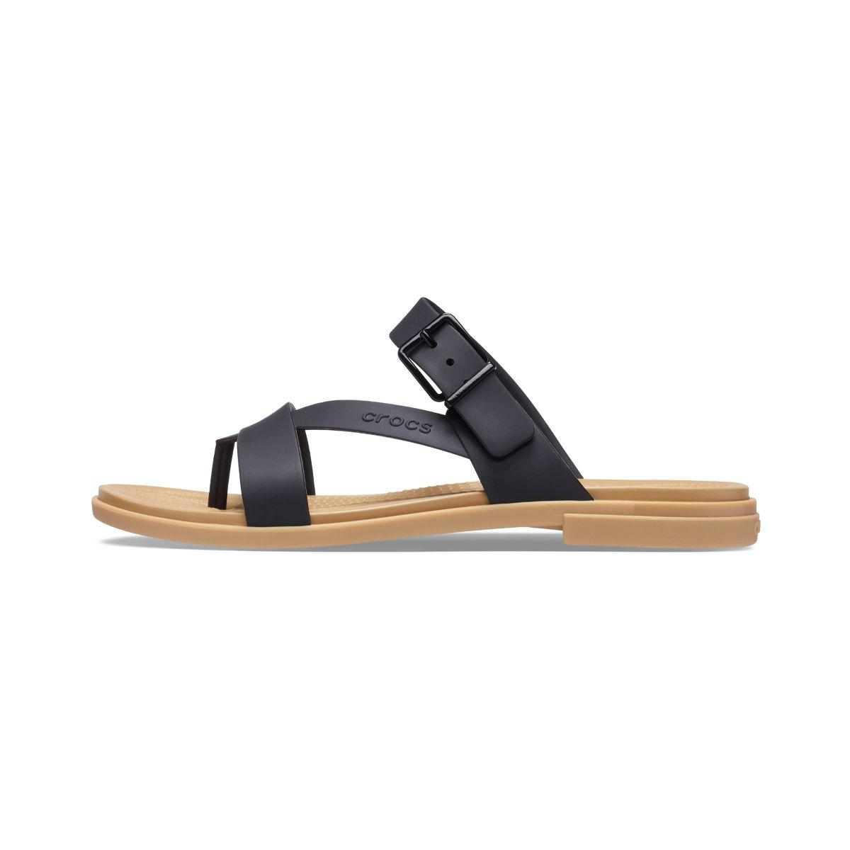 Sandalia Crocs Tulum Toe Post Sandal W Mujer Black/Tan-2