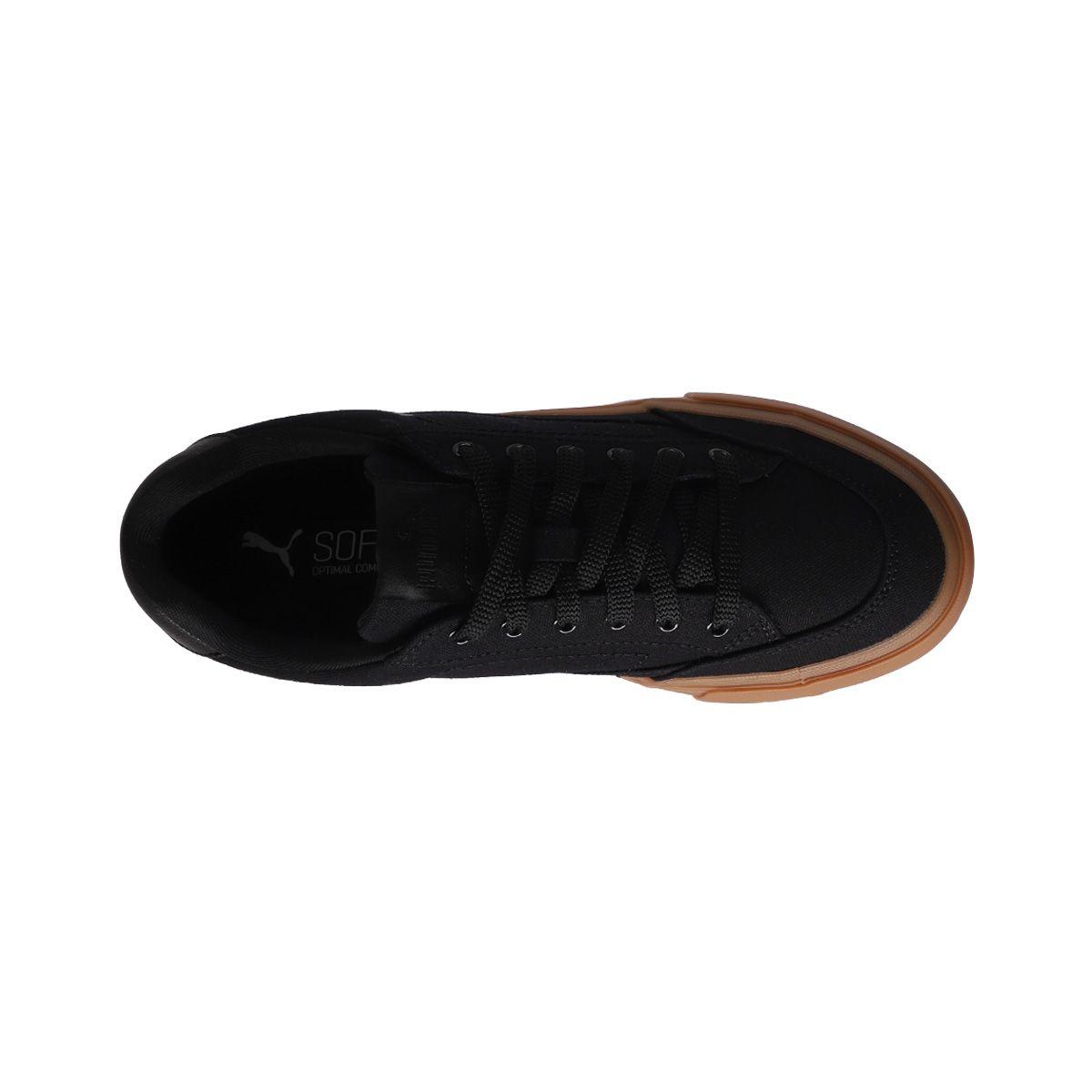 Zapatilla Puma Court Classic Vulc Hombre Negras/Café-4