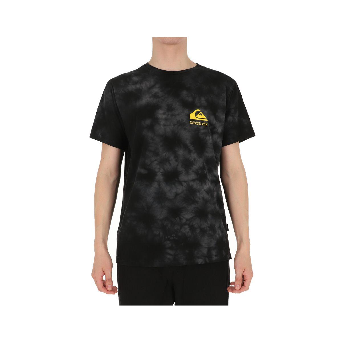Polera Hombre Quiksilver Logo Tie-Dye Negro-0