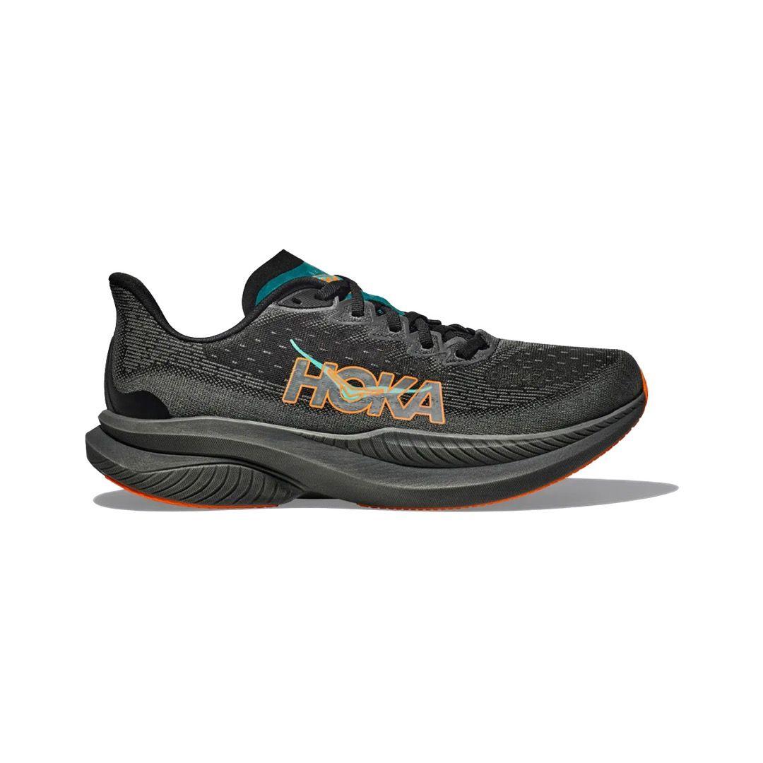Zapatillas Hoka Mach 6 Hombre Black/Electric Tangerine-0