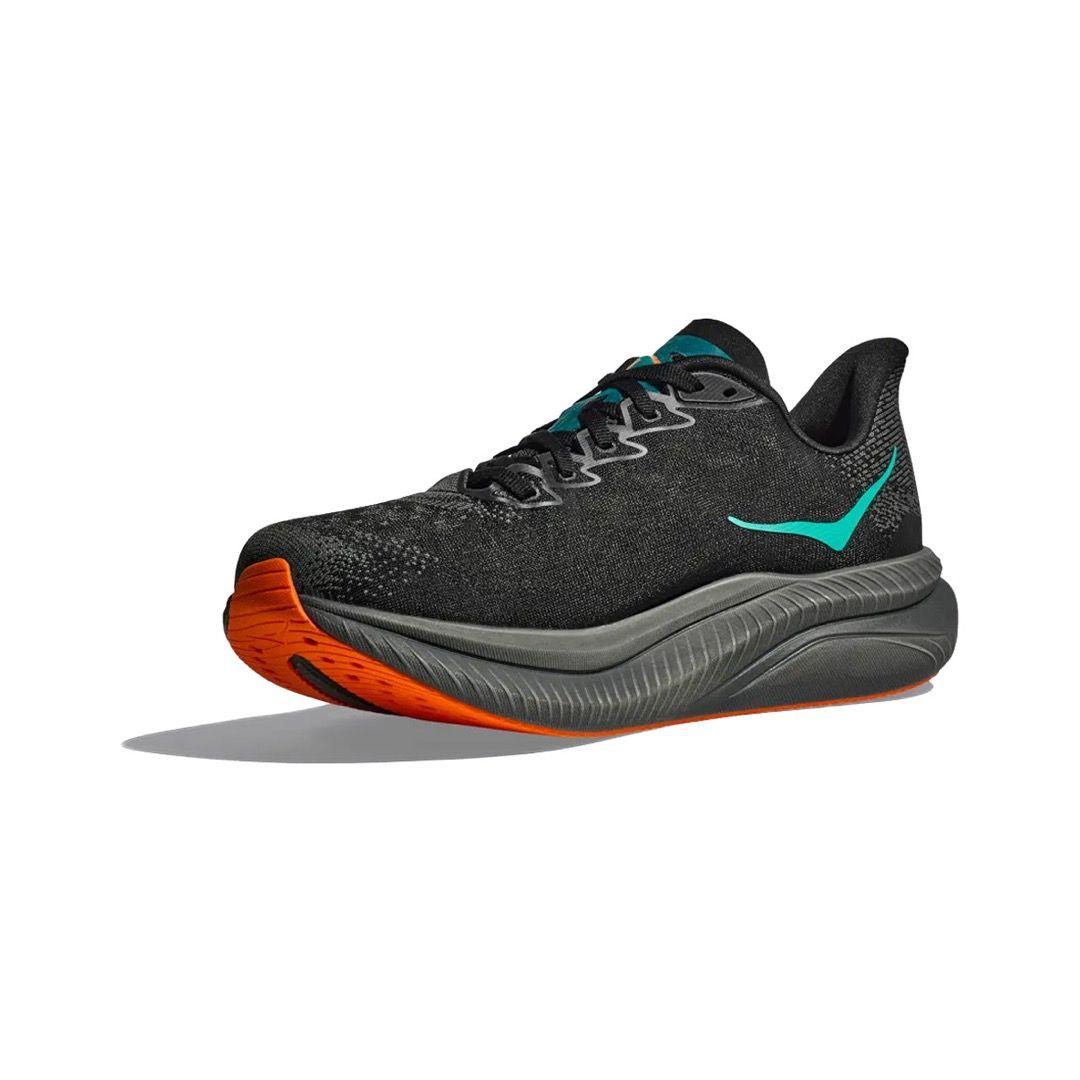 Zapatillas Hoka Mach 6 Hombre Black/Electric Tangerine-2