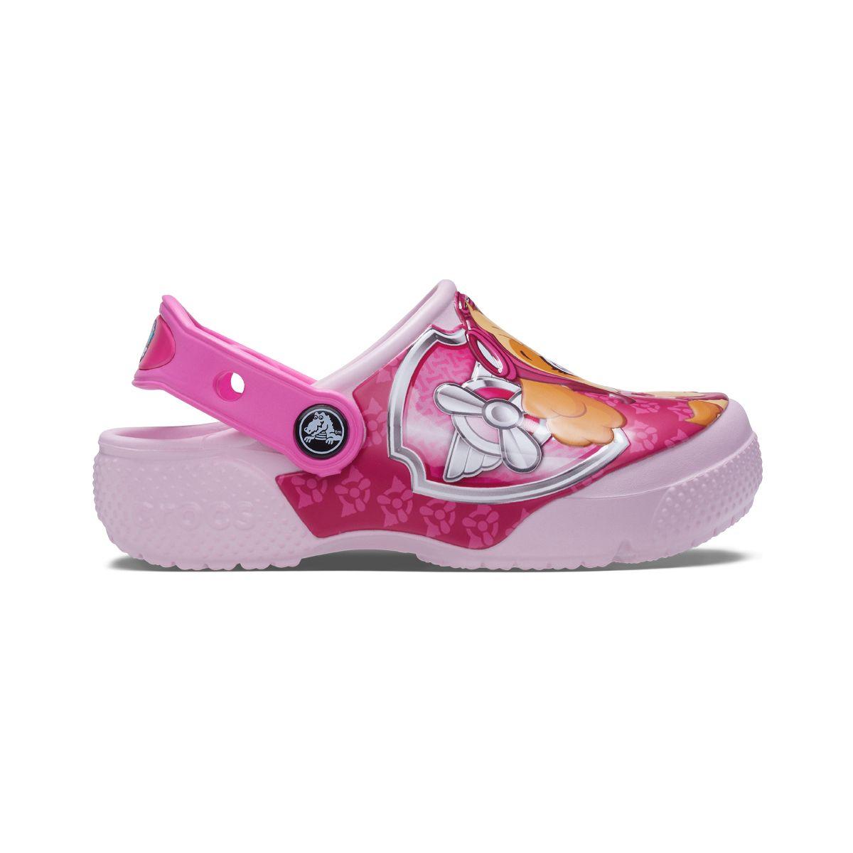 Zueco Crocs Fun Lab Paw Patrol Patch Niños TD Pink-1
