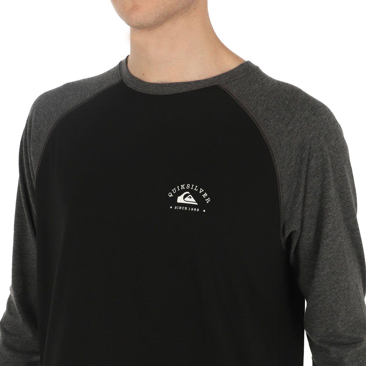Polera Quiksilver Basic Logo Hombre Dark Grey Melange-3