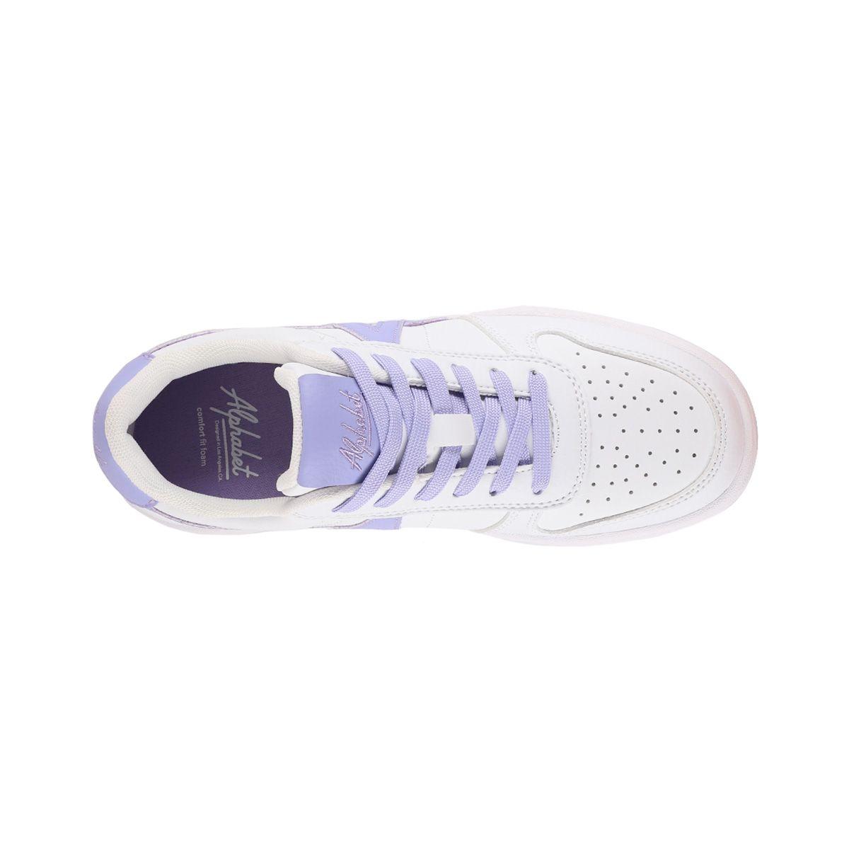 Zapatillas Joven Franklin Alphabet Blancas/Lilas-4