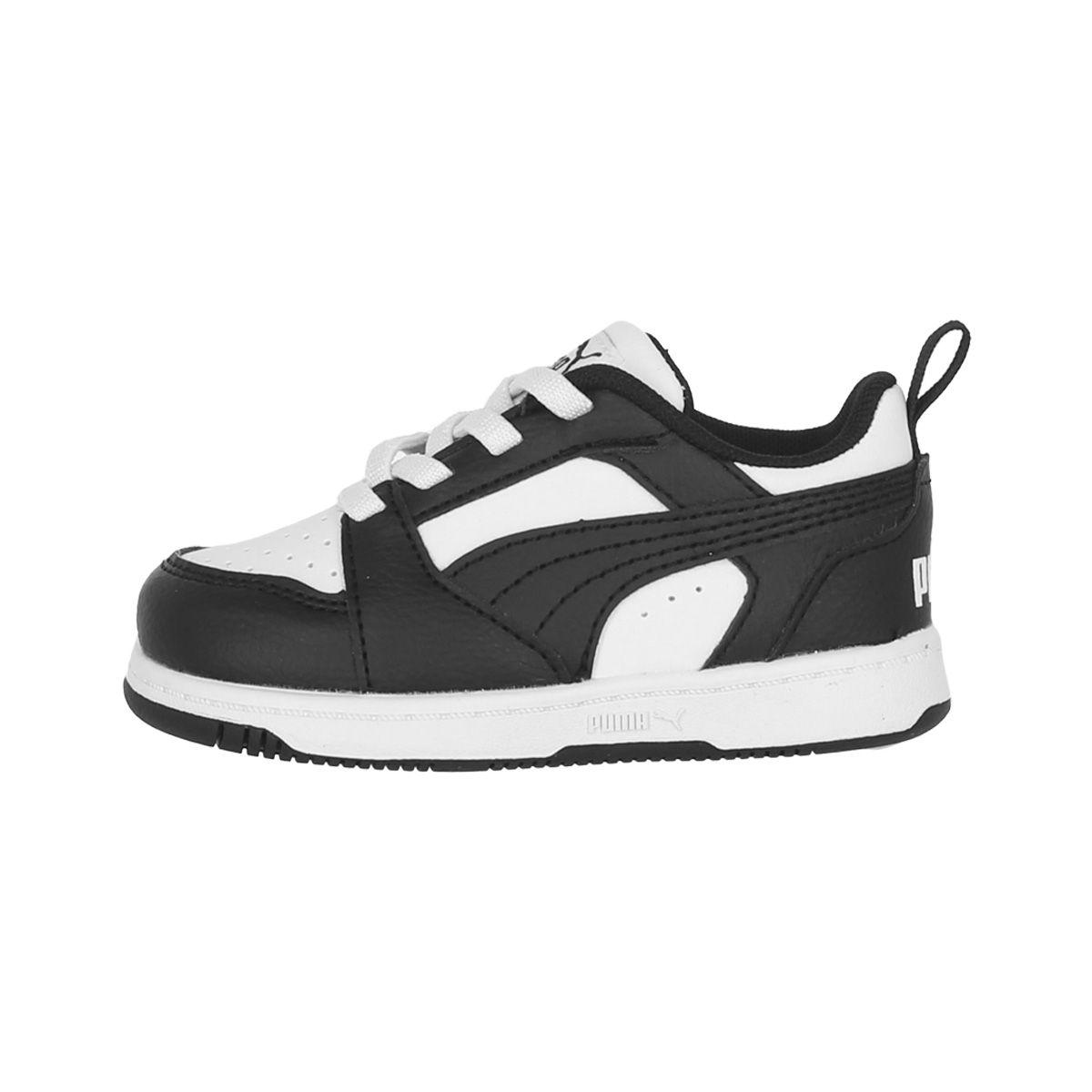 Zapatilla Puma Rebound V6 Mid Niños TD Black/White-0