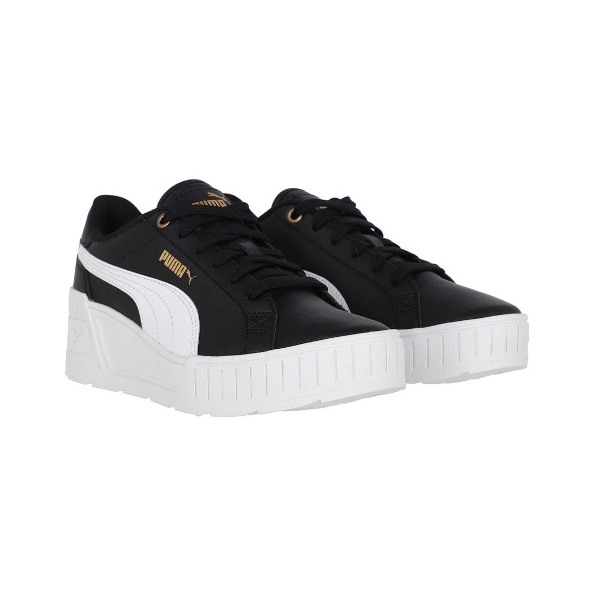 Zapatilla Puma Karmen Wedge Mujer Black/White/Gold-2